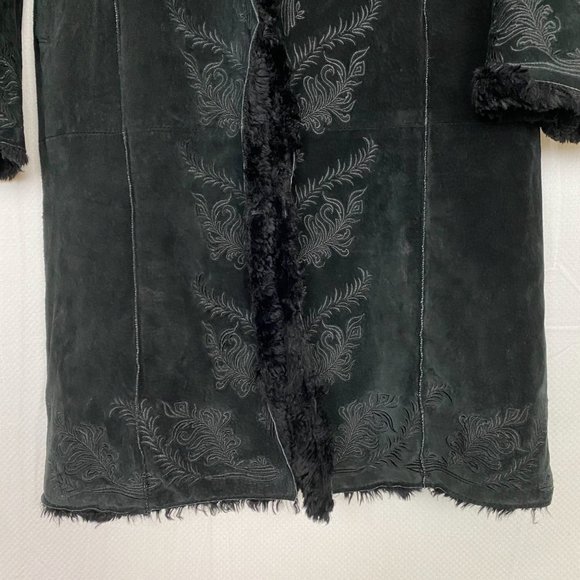 Express Black Leather Jacket Classic Style - Picture 6 of 16